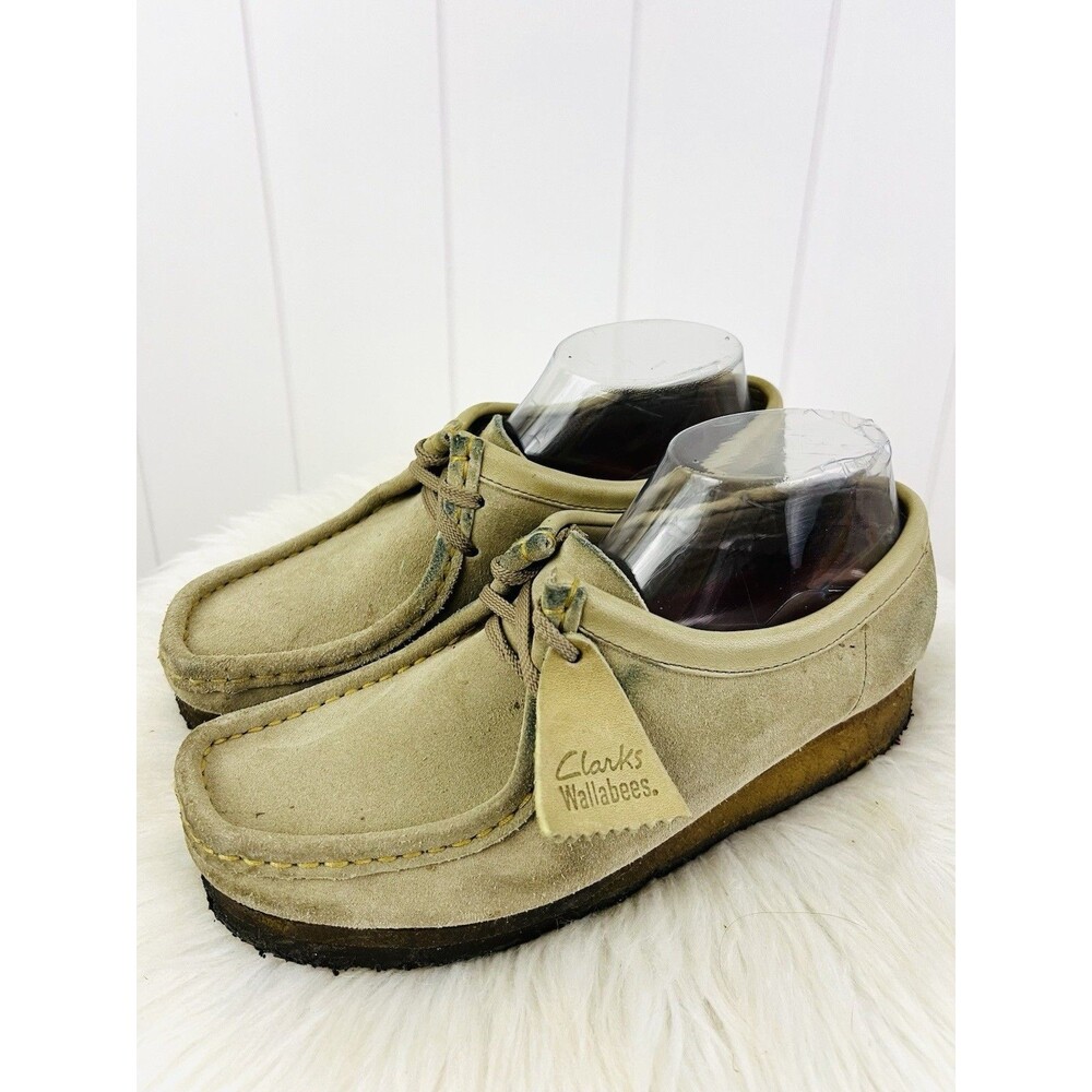 Clarks Originals Wallabee Maple Tan Suede Desert Shoes Moccasins Womens Size 8.5